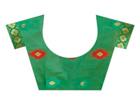 Thumbnail for Vamika Banarasi Cotton Silk Peach Weaving Saree