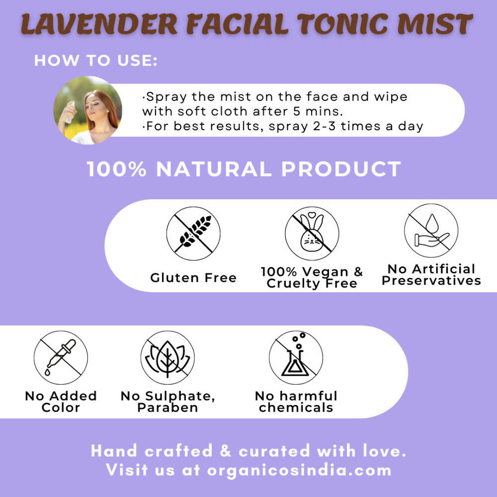 Organicos Lavender Facial Tonic Mist - Distacart