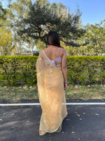 Thumbnail for Vastrasky Yellow Organza Saree - Distacart