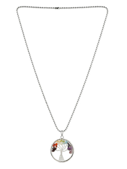 Women's Silver-Toned Blue Silver-Plated Handcrafted Chain - Ruby Raang - Distacart