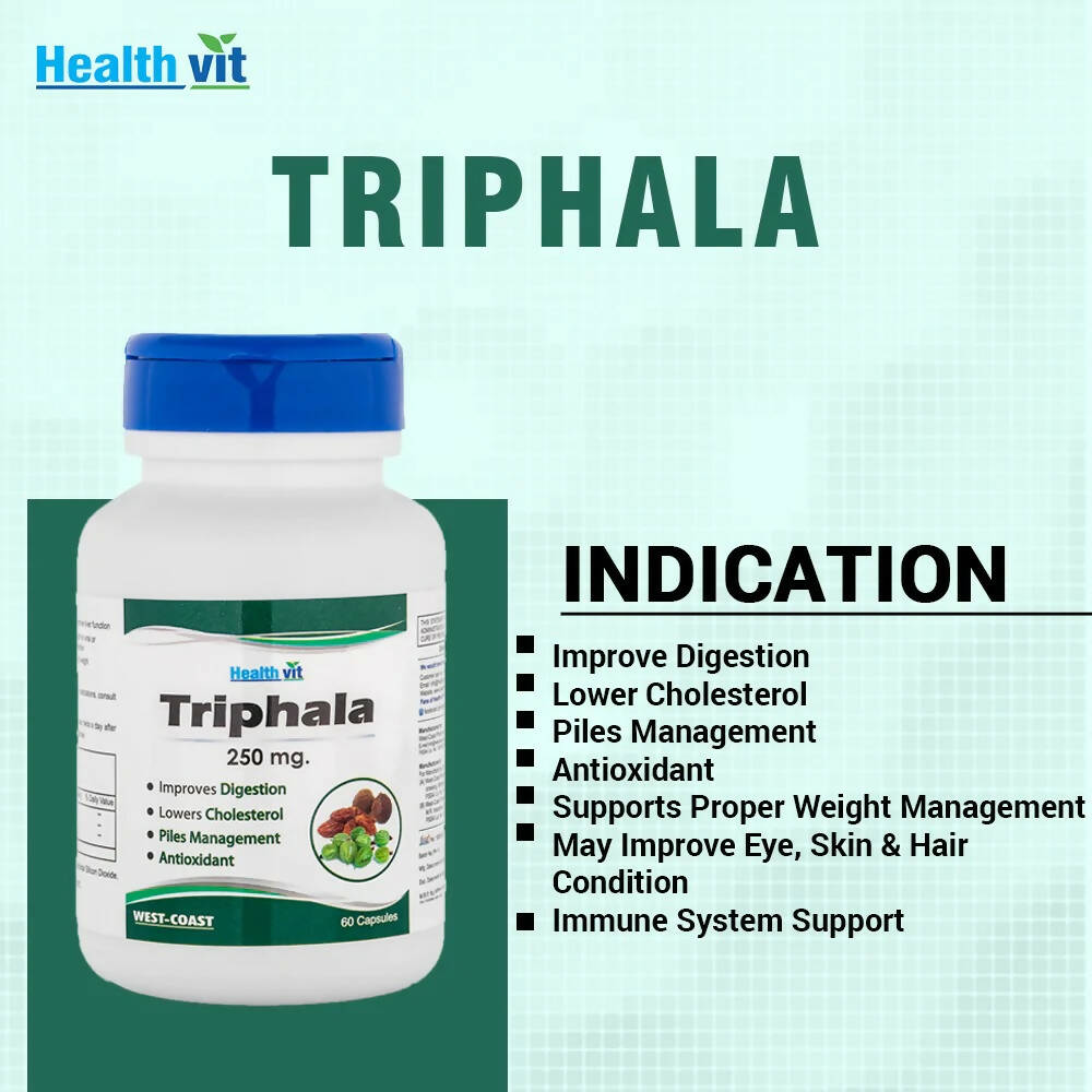 Healthvit Pure Herb Triphala Capsules - Distacart