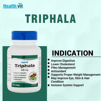 Healthvit Pure Herb Triphala Capsules - Distacart