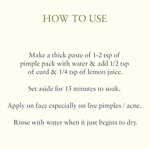 Just Herbs Advanced Ayurvedic Pimple Treatment uses