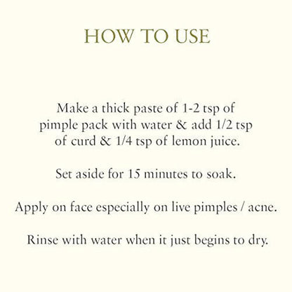 Just Herbs Advanced Ayurvedic Pimple Treatment uses