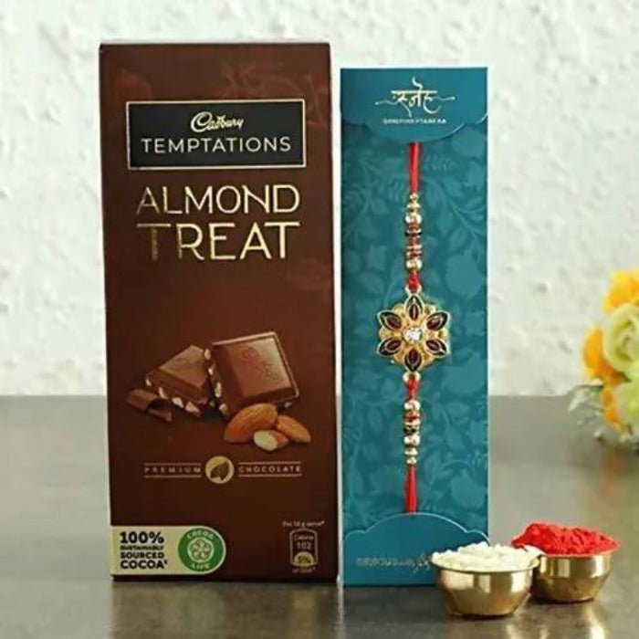 Meenakari Rakhi and Cadbury Temptations