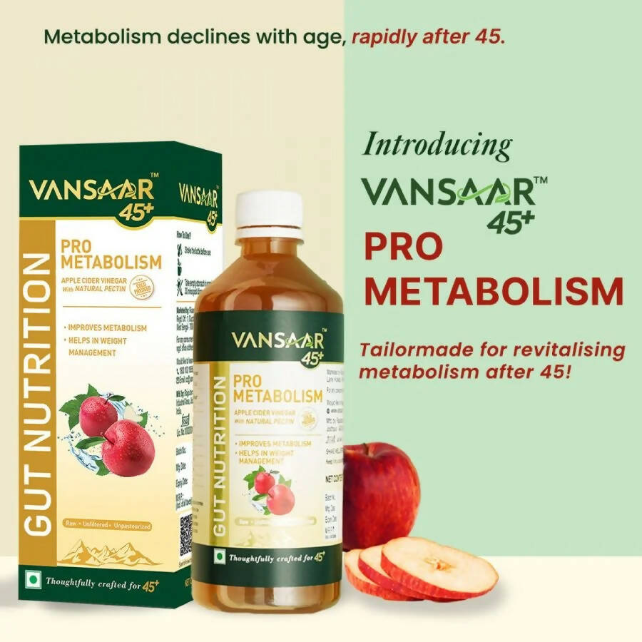 Vansaar 45 + Gut Nutrition Pro Metabolism Apple Cider Vinegar - Distacart