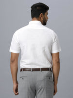 Thumbnail for Ramraj Cotton Mens Half Sleeve White Shirt Plus Size - Justice White - Distacart