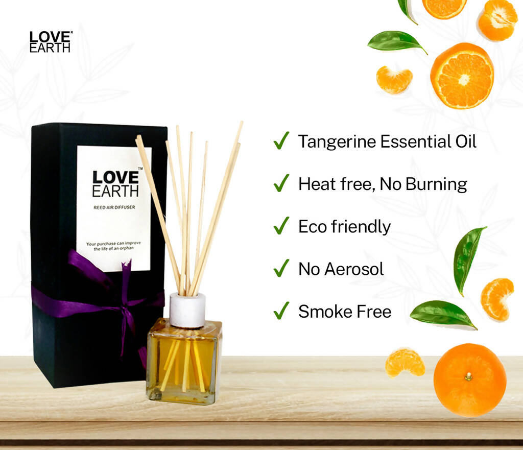 Love Earth Reed Diffuser- Tangerine - Distacart