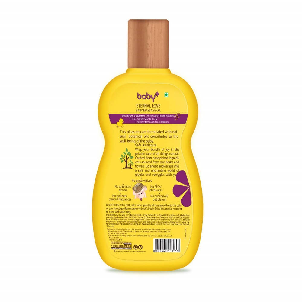 Lotus Herbals Baby+ Eternal Love Baby Massage Oil - Distacart