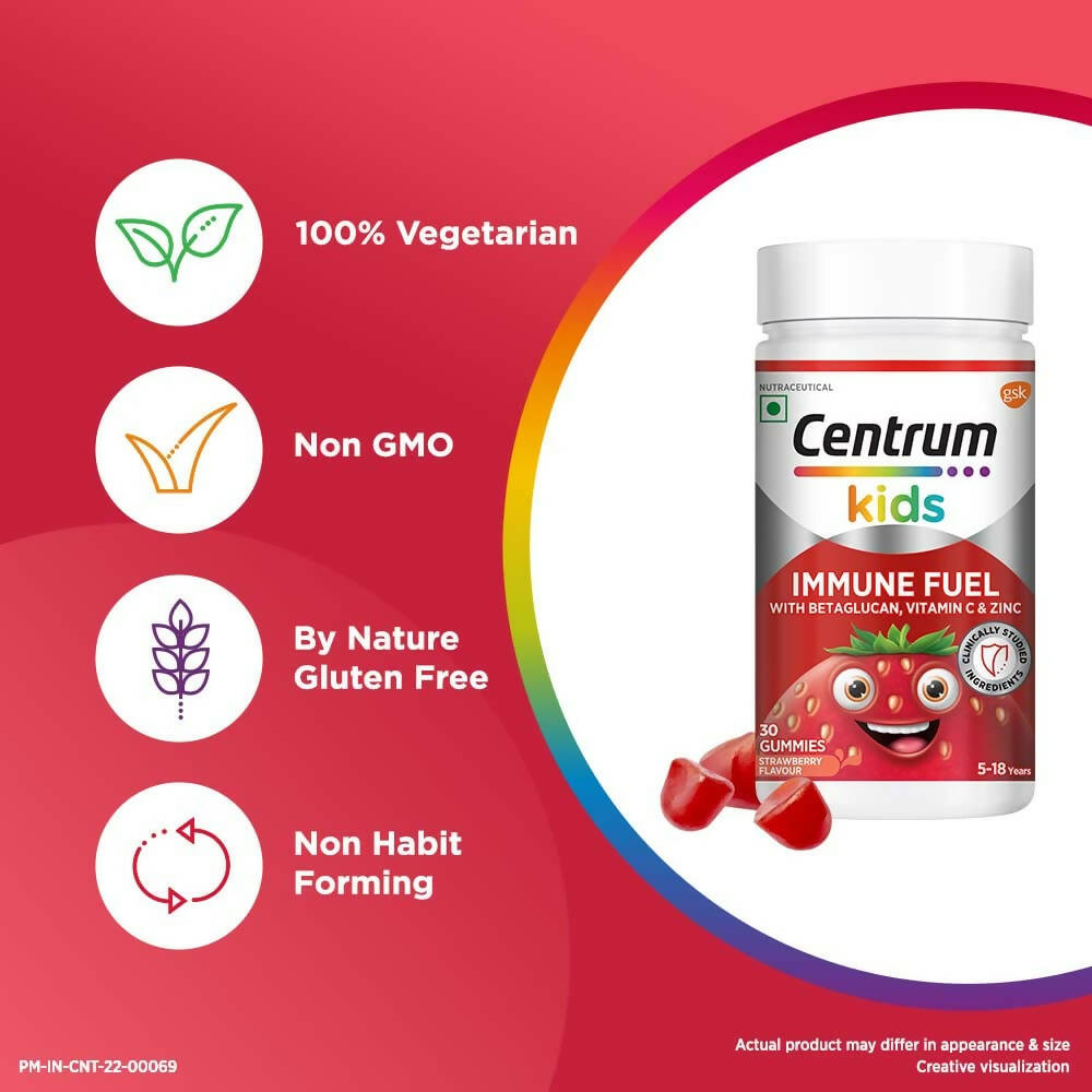 Centrum Kids Immune Fuel Gummies - Strawberry Flavor - Distacart