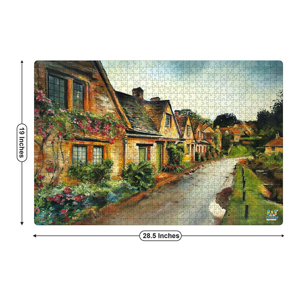 Webby Wooden Mediterranean Village Jigsaw Puzzle - 1000 Pcs - Distacart