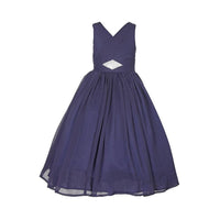 Thumbnail for Asmaani Baby Girl's Blue Color Satin A-Line Maxi Full Length Dress (AS-DRESS_22003) - Distacart