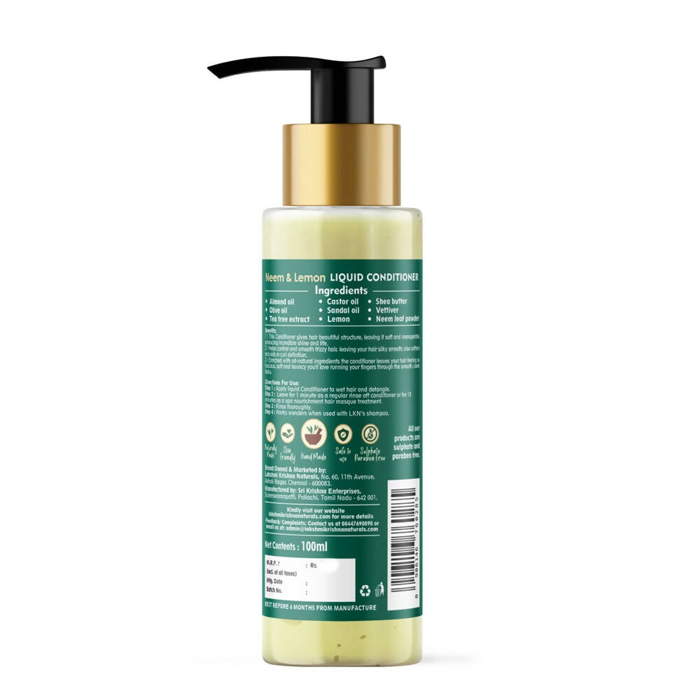 Lakshmi Krishna Naturals Neem & Lemon Liquid Conditioner - Distacart