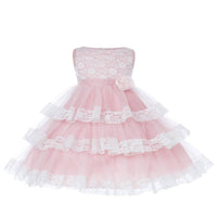 Thumbnail for Asmaani Baby Girl's Multi-Coloured Satin A-Line Maxi Full Length Dress (AS-DRESS_22112) - Distacart