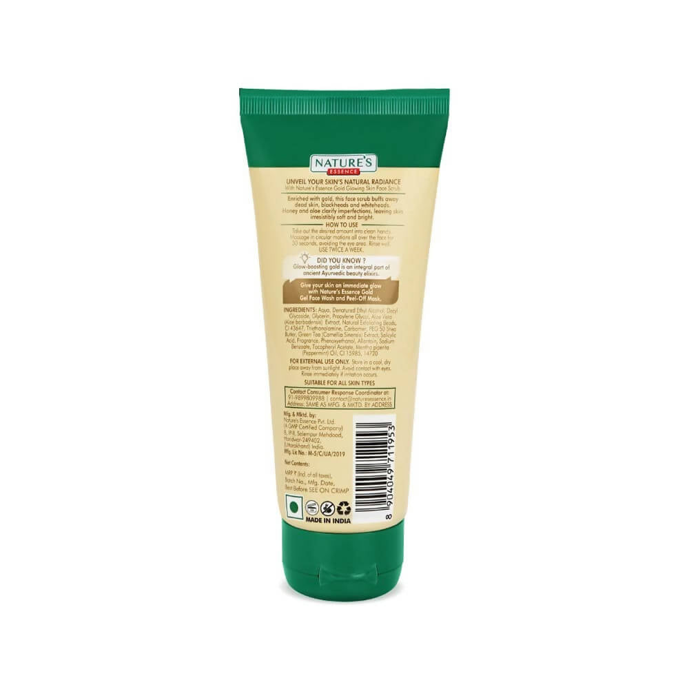 Nature's Essence Gold Glowing Skin Face Scrub - Distacart