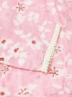 Thumbnail for White Cotton Solid Flared Dress with Printed Shrug - Yukti - Distacart