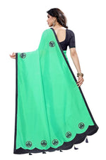 Thumbnail for Vamika Designer Green Dola Silk Saree