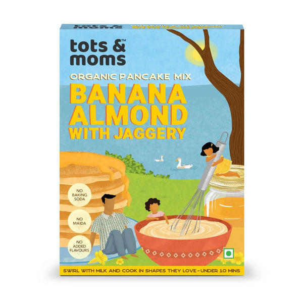 Tots and Moms Banana Almond Pancake with Jaggery Pancake Mix - Distacart