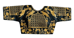 Vamika Black Banglori Silk Embroidery Blouse For Women - Distacart