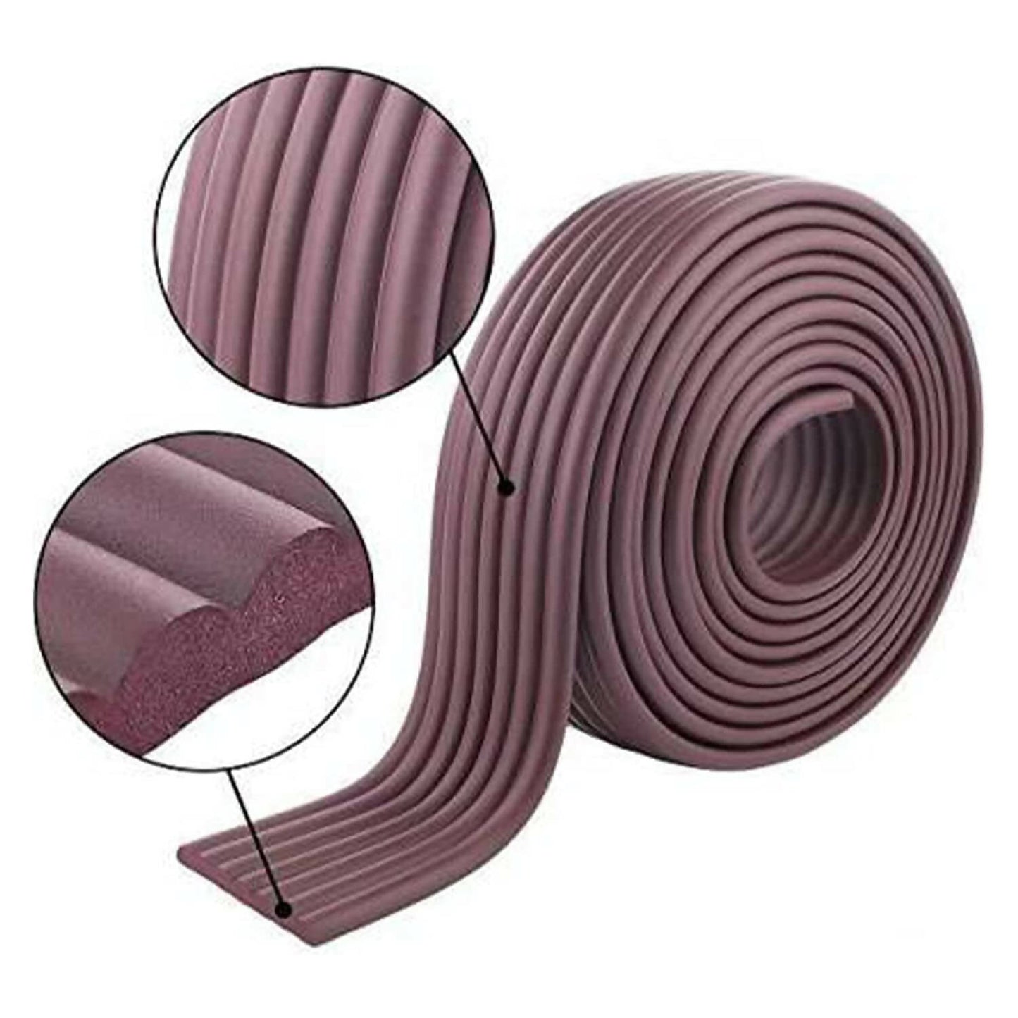 Safe-O-Kid Prevents From Head Injury Multi Functional 2 Meter Edge Guard, Dark Brown - Distacart