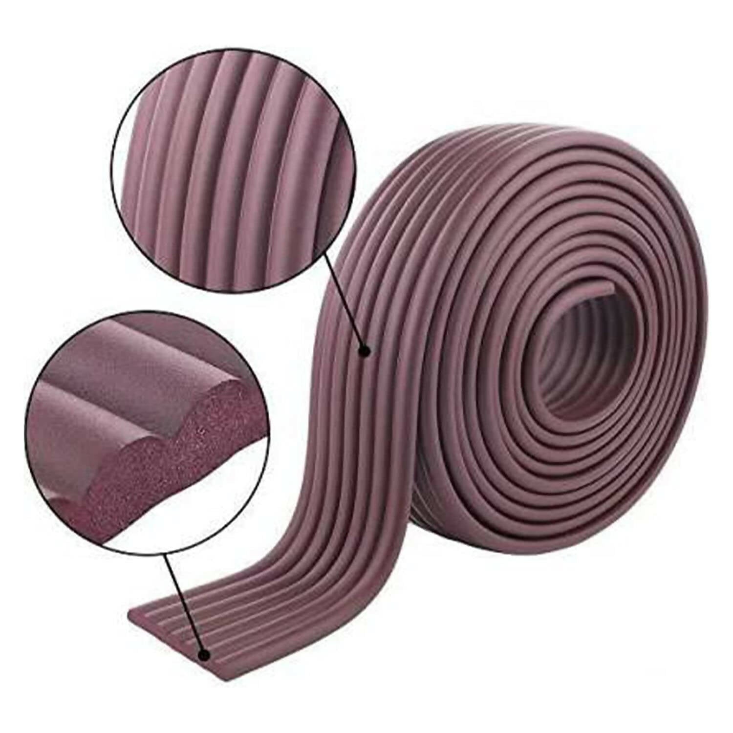 Safe-O-Kid Prevents From Head Injury Multi Functional 2 Meter Edge Guard, Dark Brown - Distacart