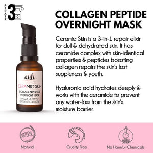 Auli Ceramic Skin Collagen Peptide Overnight Mask Face Serum - Distacart