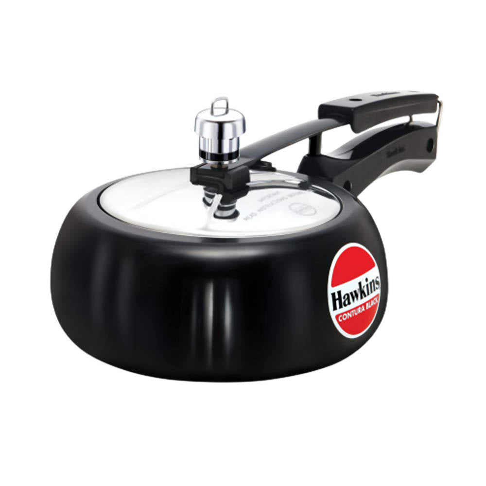 Hawkins Contura Hard Anodised Aluminium Pressure Cooker 2 Litre - Black - Distacart