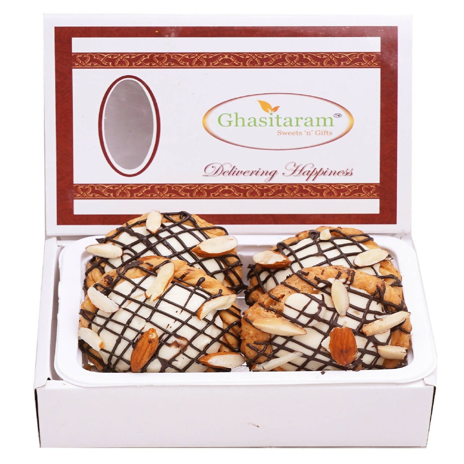 Ghasitaram Chocolate Filled Chandrakala - Distacart