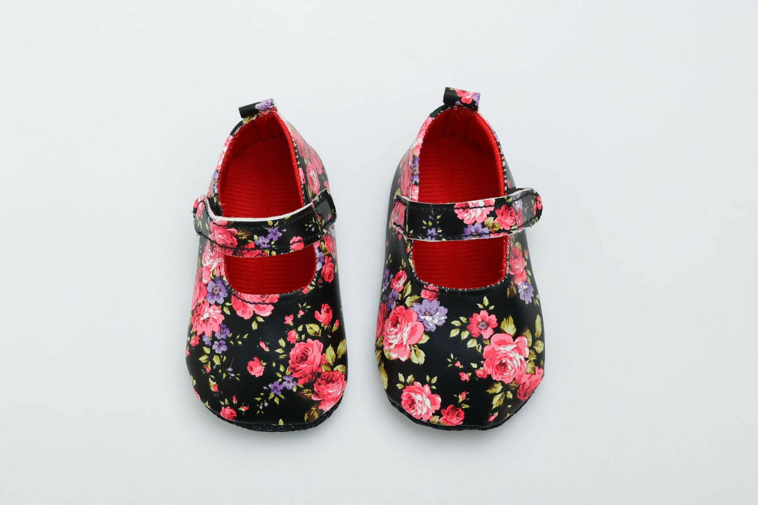 Tiny Bugs Girls Flowral Print Infants Booties - Black - Distacart