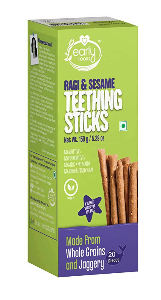 Early Foods Ragi & Sesame Teething Sticks - Distacart