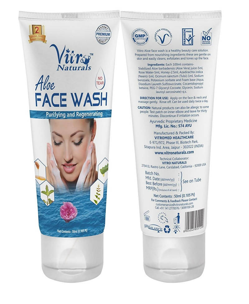 Vitro Naturals Aloe Face Wash