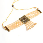 Thumbnail for Mominos Fashion Johar Kamal Off White Color Kundan & Pearls Necklace Set - Distacart