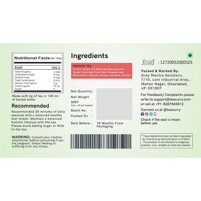 Teacurry Protein Tea Bags - Distacart