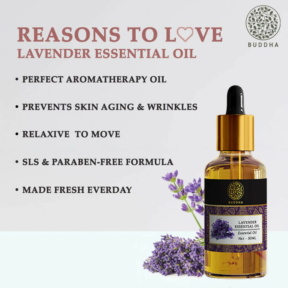 Buddha Natural Lavender Pure Essential Oil - For Healthy Hair, Skin, Sleep - Distacart