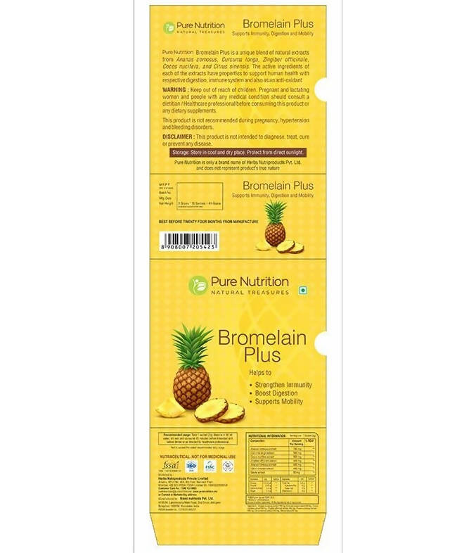 Pure Nutrition Bromelain Plus Sachets