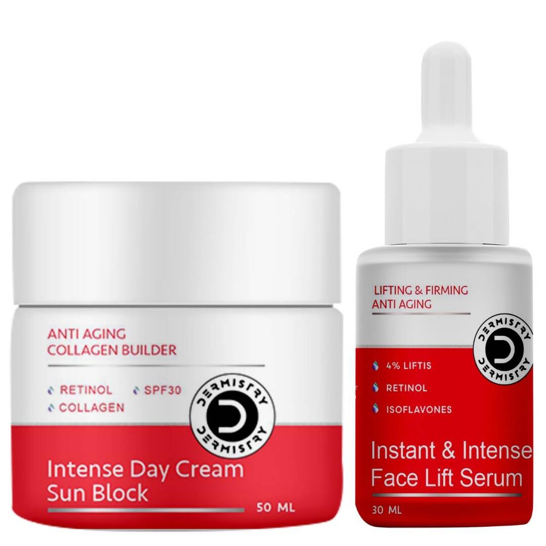 Dermistry Anti Aging Intense Day Cream Sun Block & Instant Intense Face Lift Serum - Distacart