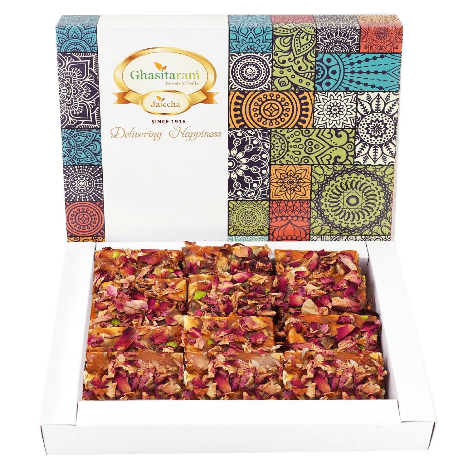 Ghasitaram Sankranti /Lohri Sweets-Rose Dryfruit Chikki - Distacart