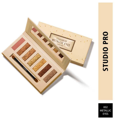 Chambor Studio Pro Eye Shadow Palette Makeup - 002 Metallic Eyes - Distacart