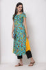 Myshka Women's Cotton Printed Half Sleeve Round Neck Multicolor Dress