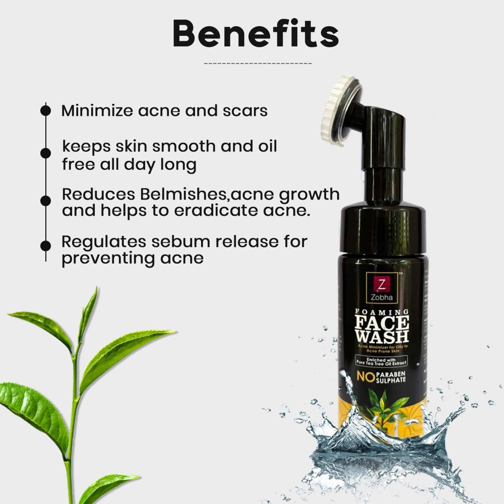 Zobha Foaming Face Wash - Tea Tree Oil Extract Benefits