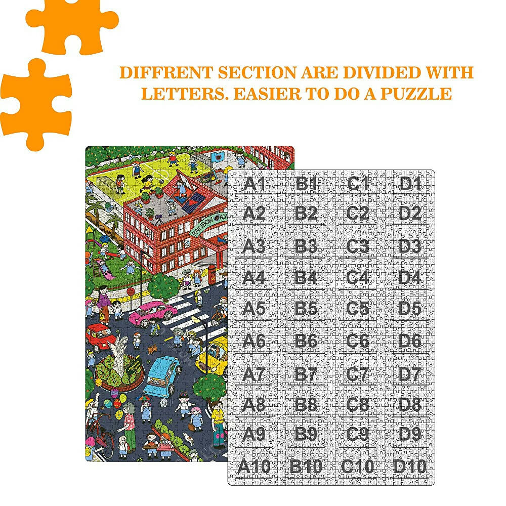 Webby Wooden After School Illustration Jigsaw Puzzle-1000 Pcs - Distacart