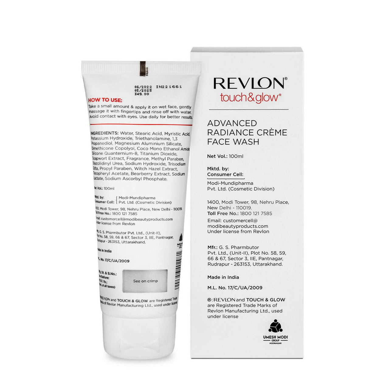 Revlon Touch & Glow Advanced Radiance Creme Face Wash - Distacart