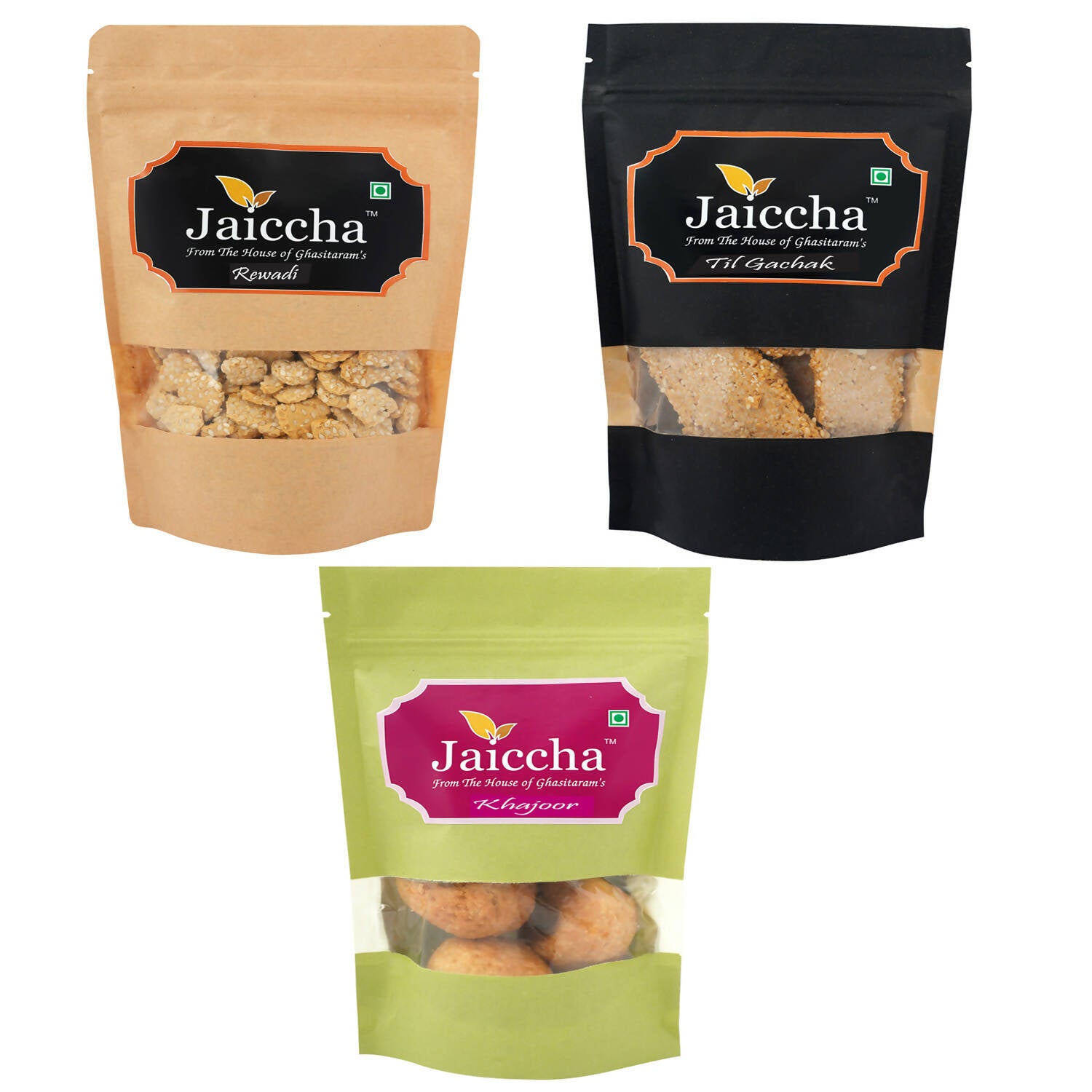 Ghasitaram Sankranti /Lohri Sweets Til Gachak, Lohri Khajoor And Gud Rewadi Pouches Combo - Distacart