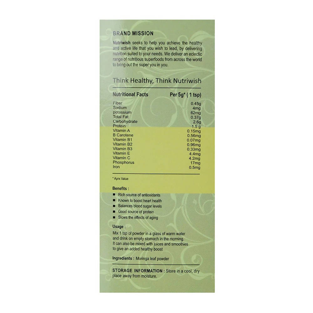 Nutriwish Moringa Powder - Distacart