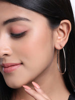 Thumbnail for NVR Women Set of 2 Contemporary Hoop Earrings - Distacart