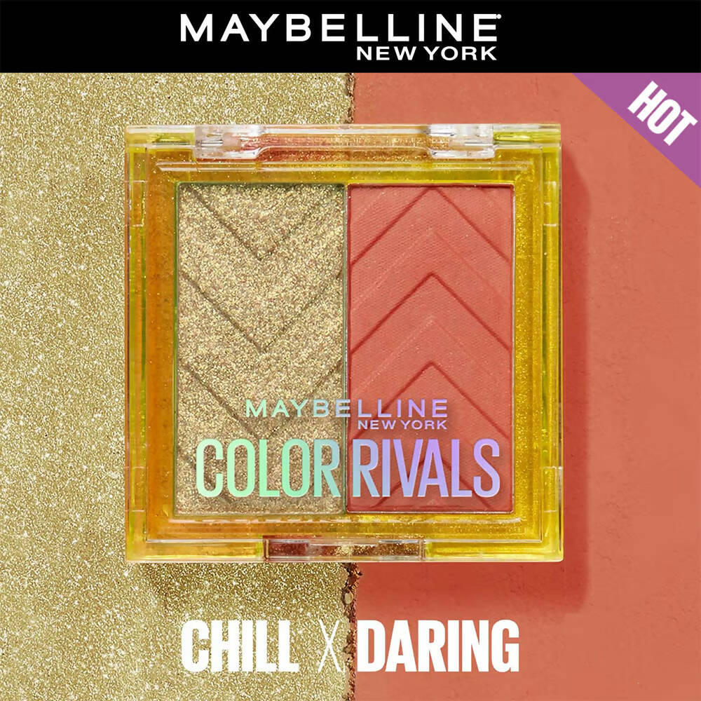 Maybelline New York Color Rivals Longwear Eyeshadow Duo - Chill X Daring - Distacart