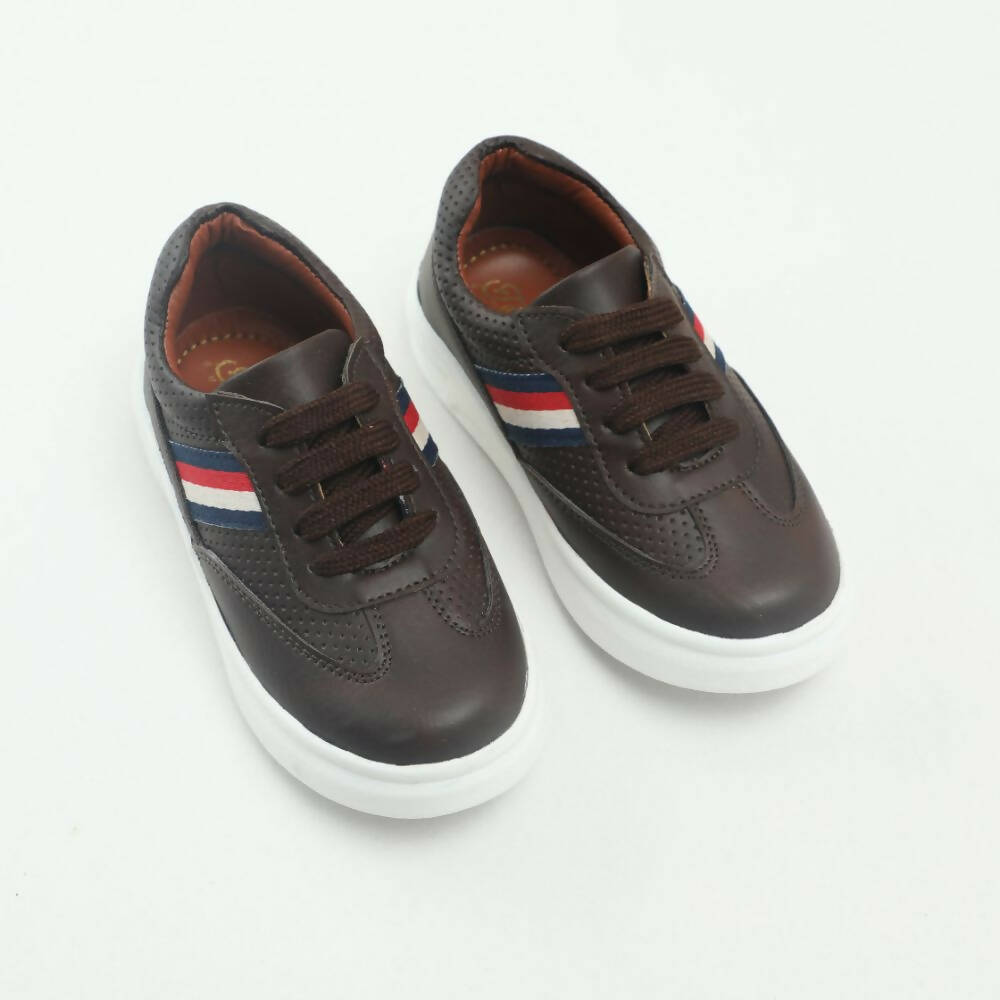 Tiny Bugs Boys Lace Up Casual Sheos - Dark Brown - Distacart