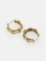 Thumbnail for NVR Women Gold Circular Hoop Earrings - Distacart