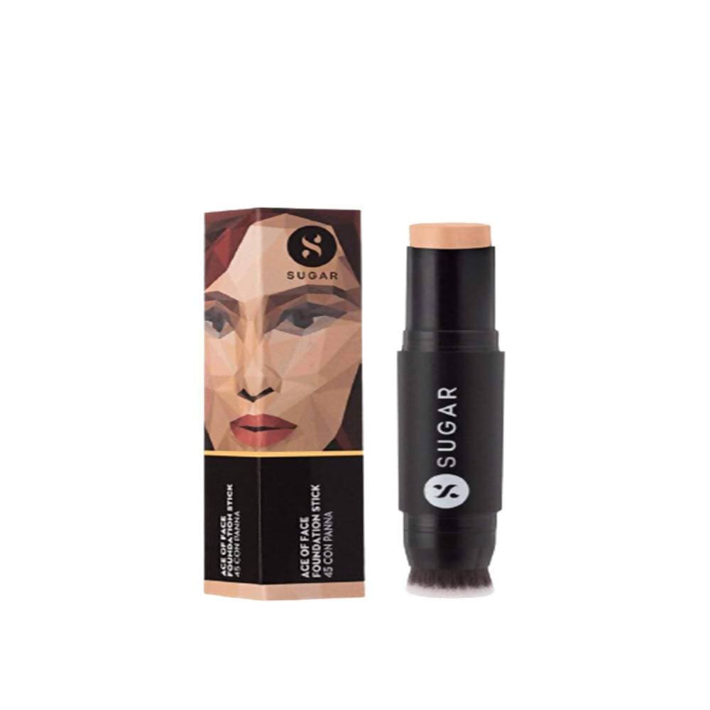Sugar Ace Of Face Foundation Stick - Con Panna (Medium Tan, Golden Undertone) - Distacart