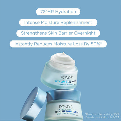 Ponds Hydra Light Hyaluronic Acid Hydrating Night Gel - Distacart